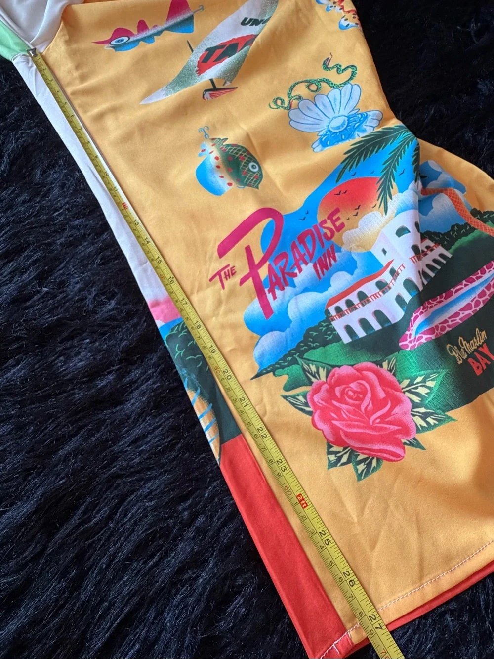 Tropical Coral Island Graphic Lounge Pants - Yellow & Cream